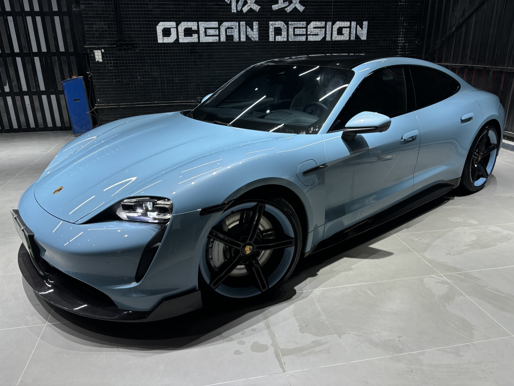 Porsche Taycan Ocean Design OD Style Dry Carbon Parts - styling view