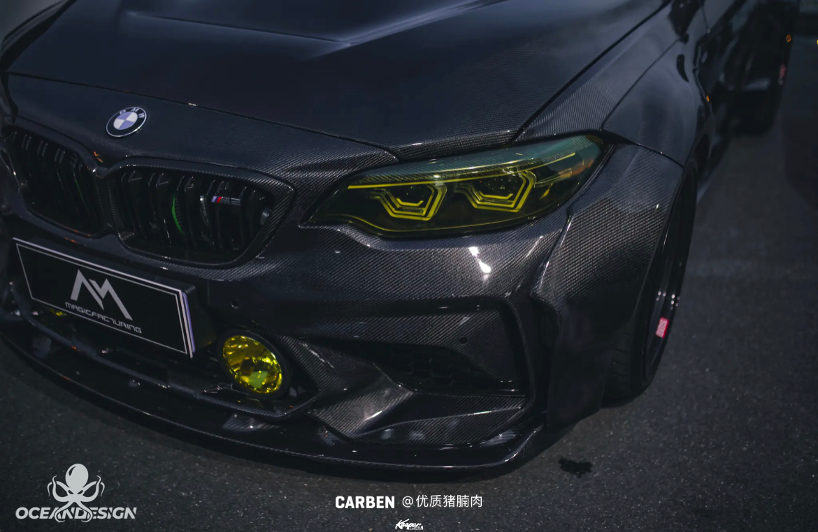 BMW F87 M2C OEM Style Carbon Fiber Body Parts - styling view