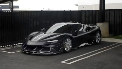 Ferrari SF90 M Style Dry Carbon Parts - styling view