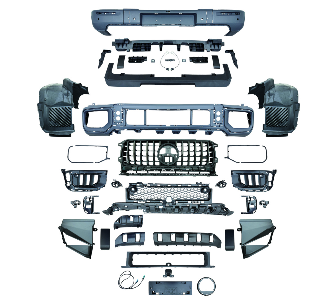 Mercedes-Benz W464/W465 G350/G500/G400 G63 AMG Style PP Conversion Kit - styling reference for Full Set - PP