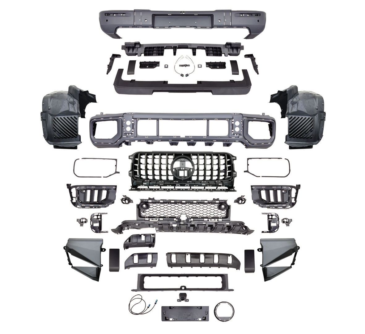 Mercedes-Benz W464/W465 G350/G500/G400 G63 AMG Style PP Conversion Kit - styling reference for Full Set - PP