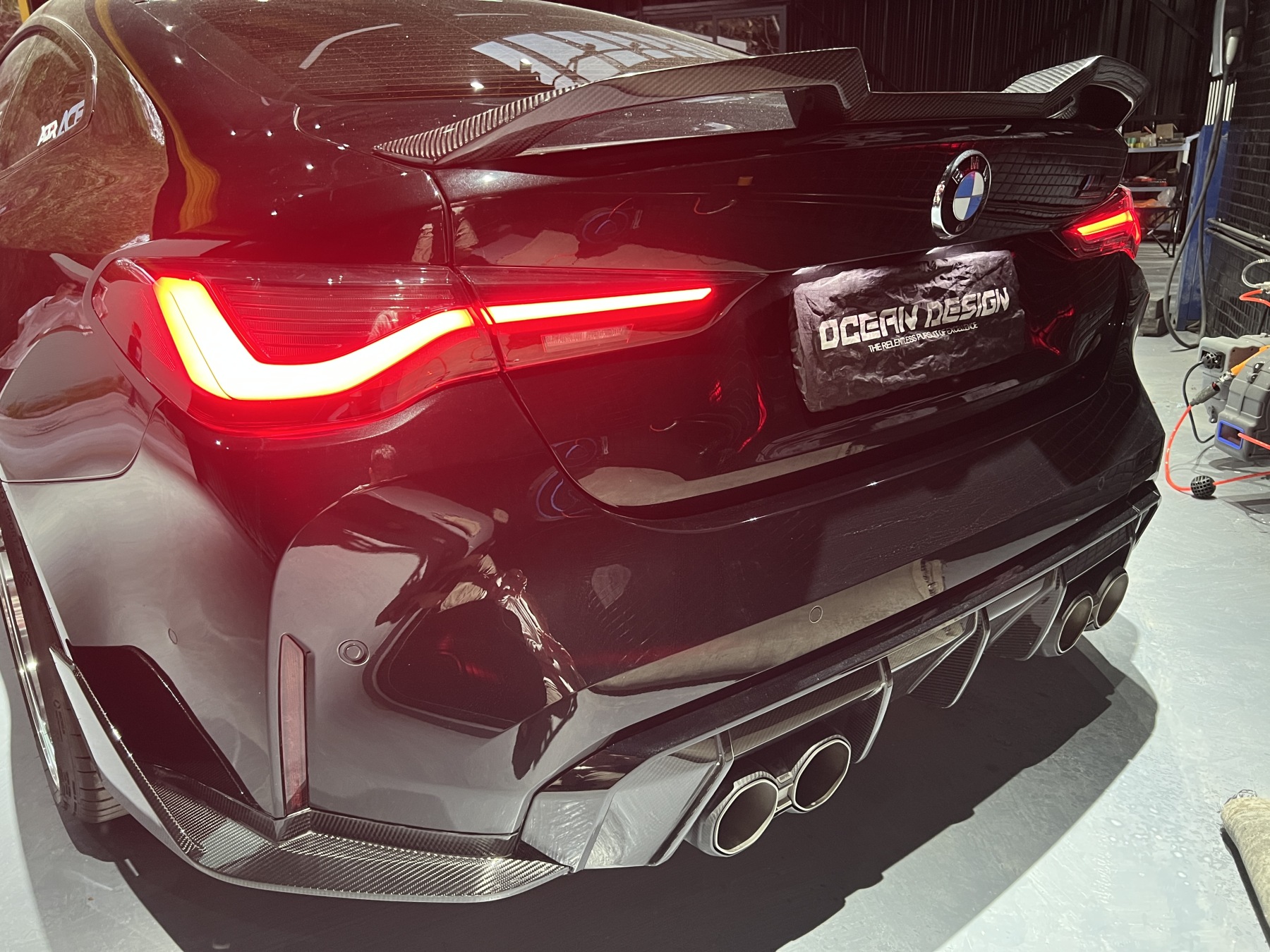 BMW G80 M3/G82 M4 V Style Dry Carbon Parts - styling view