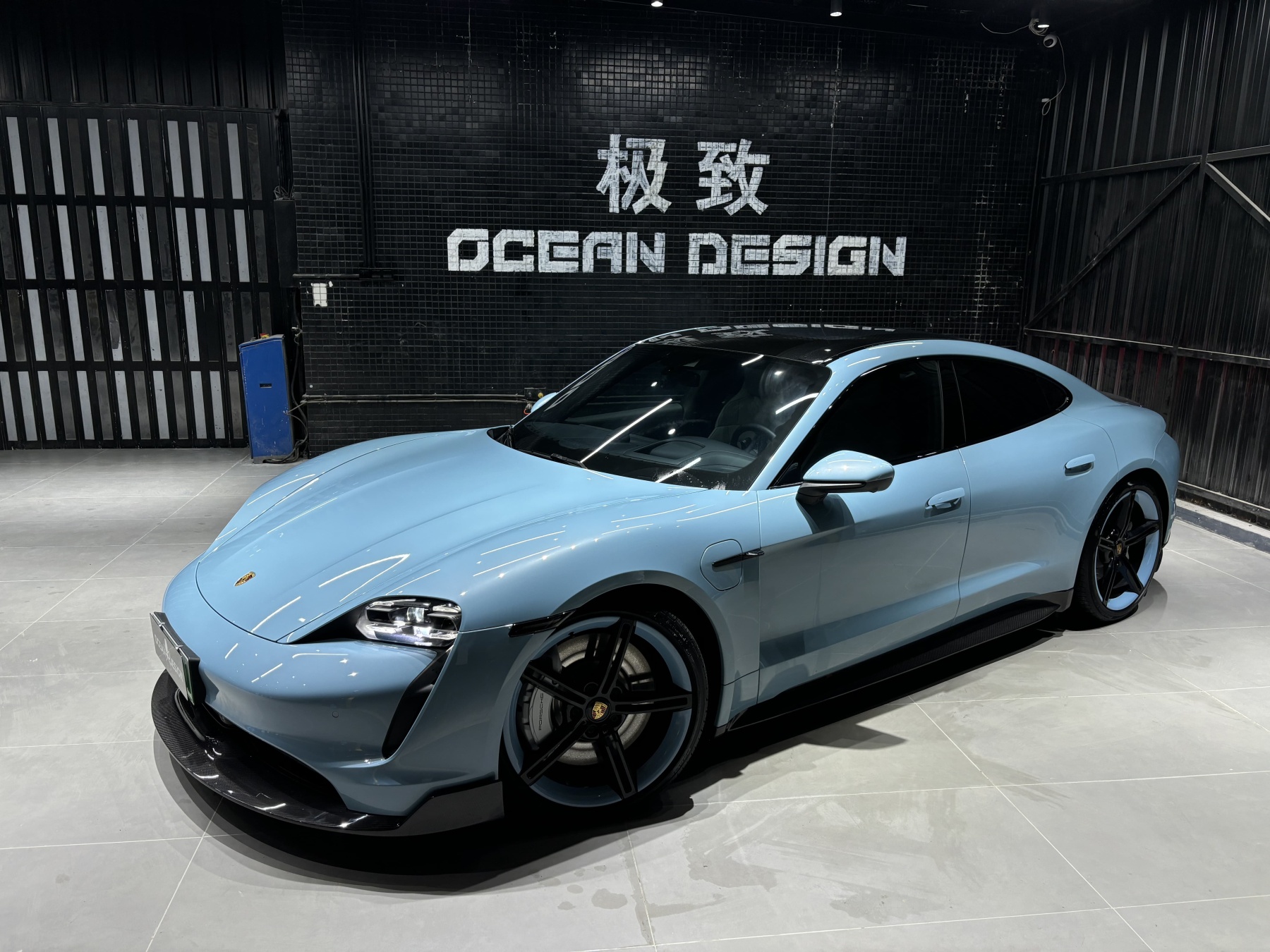 Porsche Taycan Ocean Design OD Style Dry Carbon Parts - styling view