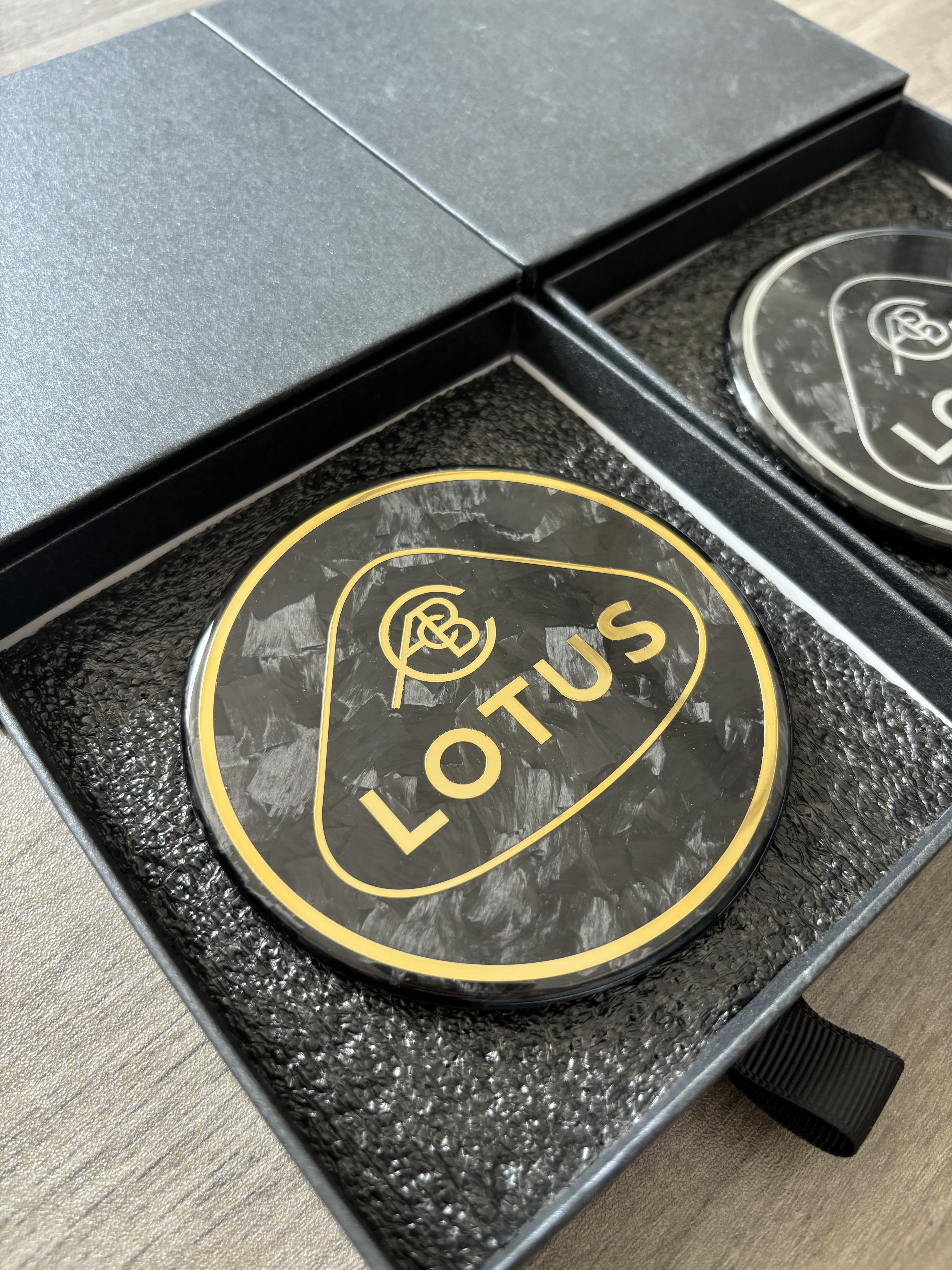 Lotus Emira/Eletre/Emeya Marble-Pattern Dry Carbon Badges - styling view