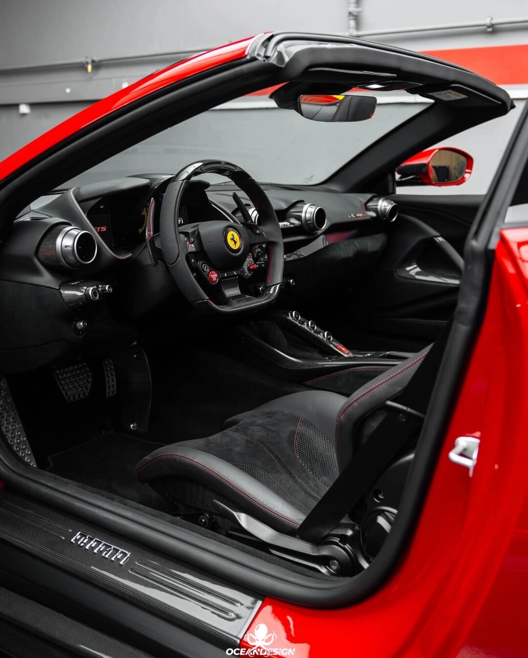 Ferrari 812 N Style Dry Carbon Parts - styling view