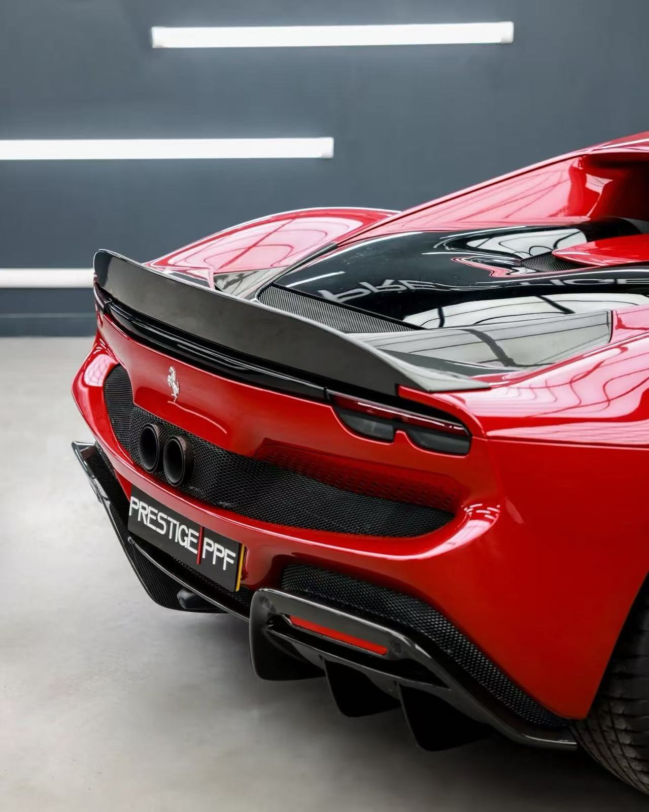 Ferrari 296 N Style Dry Carbon Parts - styling view