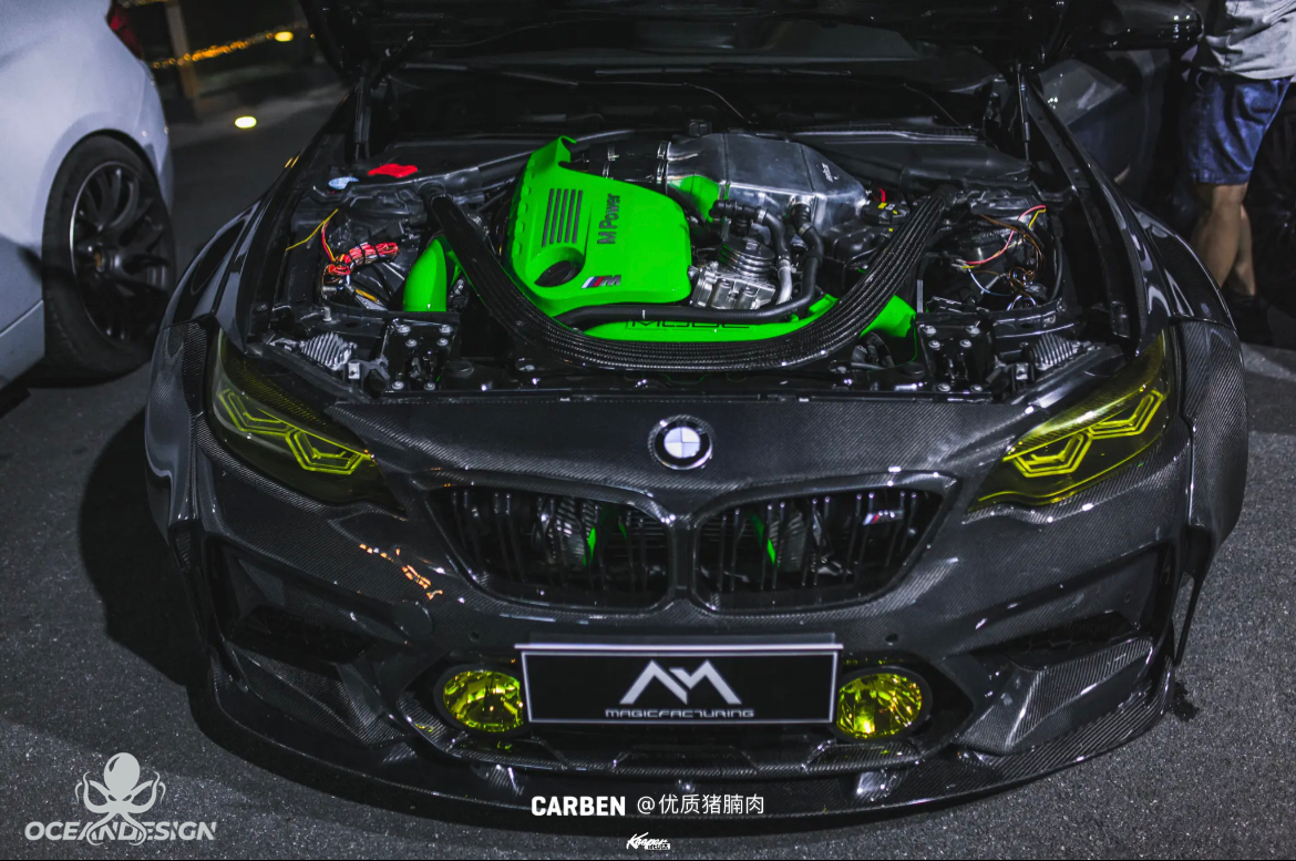 BMW F87 M2C OEM Style Carbon Fiber Body Parts - styling view