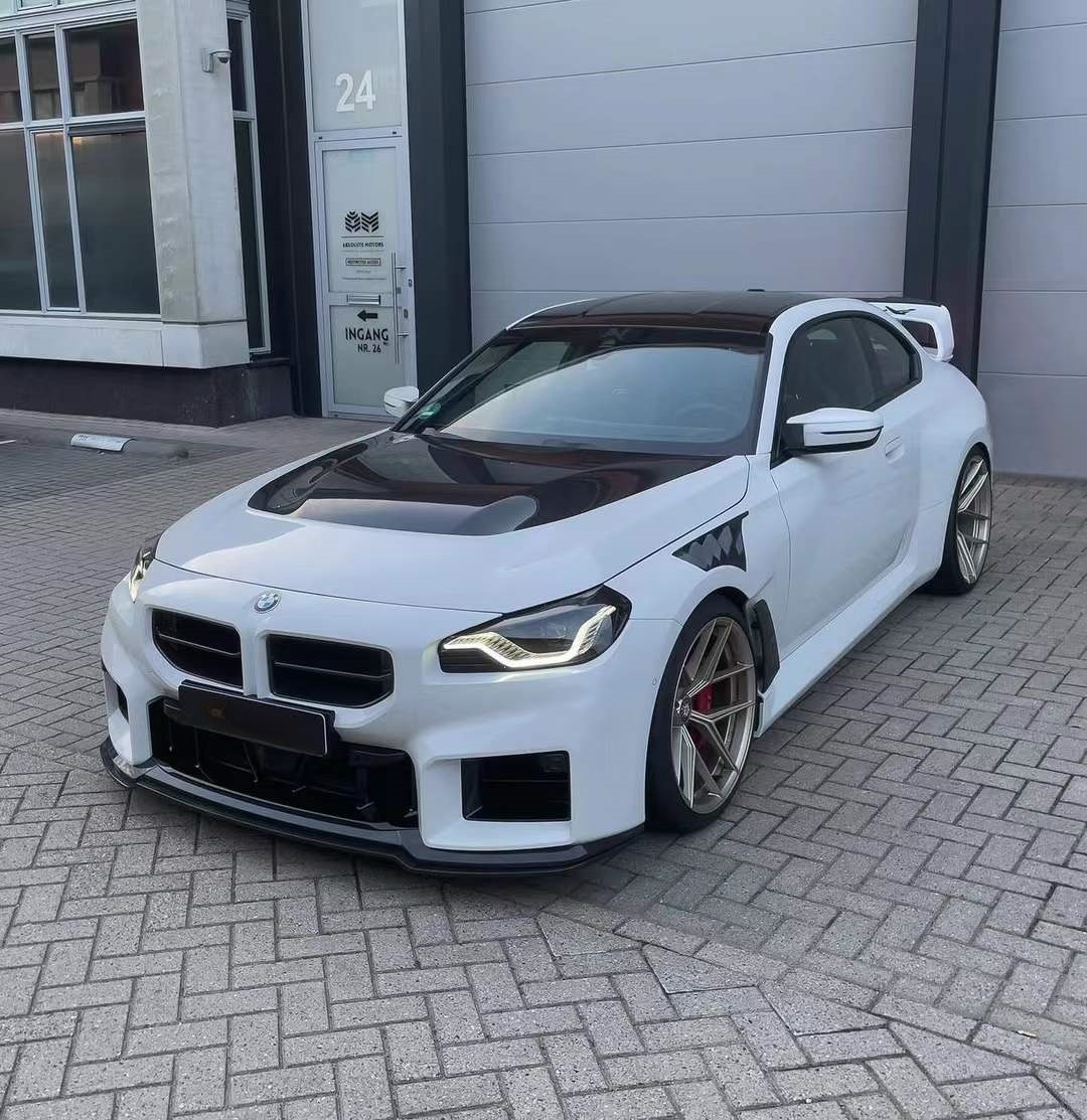 2023-2025 BMW G87 M2 AP Style Dry Carbon Fiber Lower Front Lip Spoiler