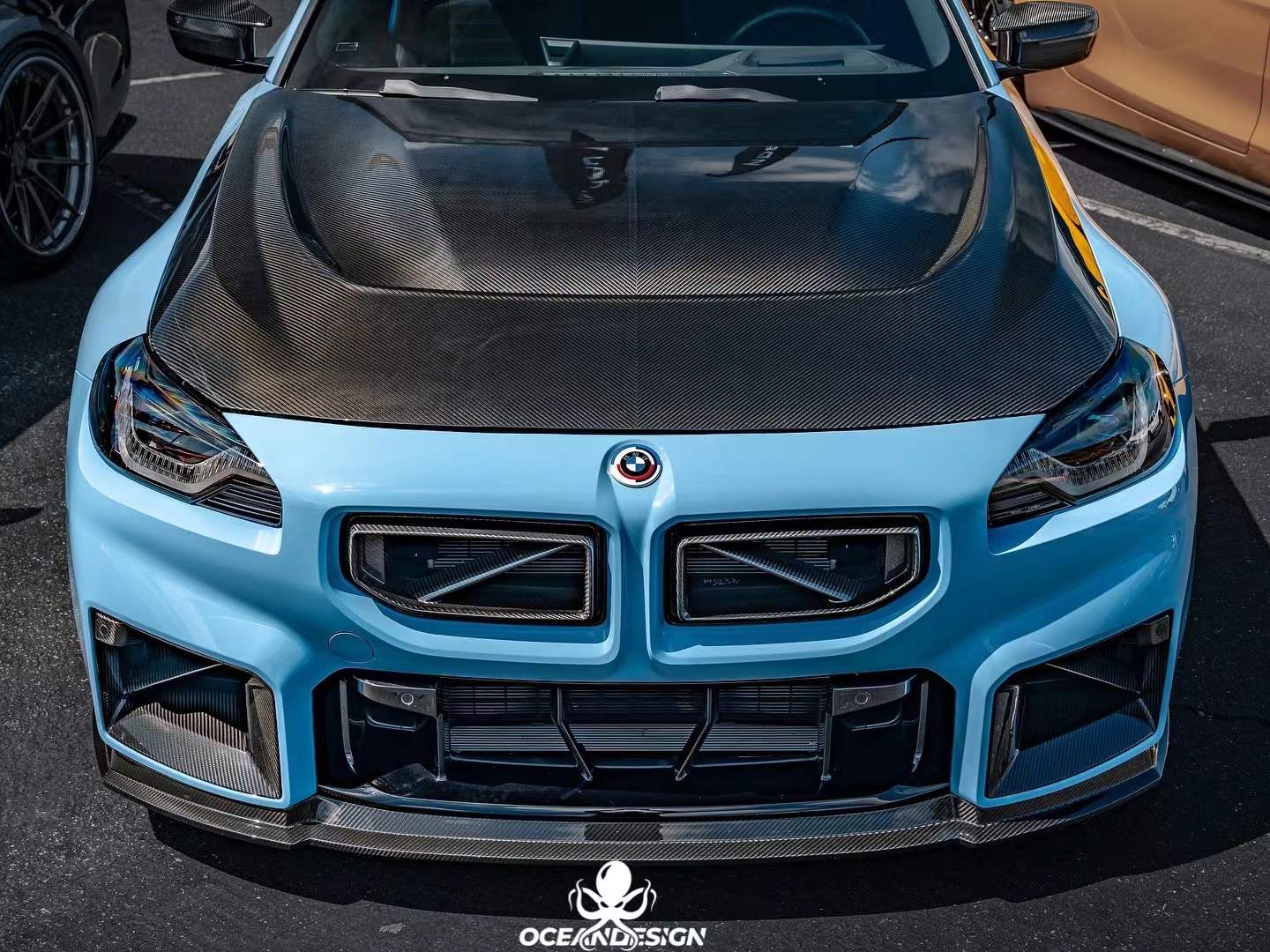 2023-2025 BMW G87 M2 AP Style Dry Carbon Fiber Lower Front Lip Spoiler