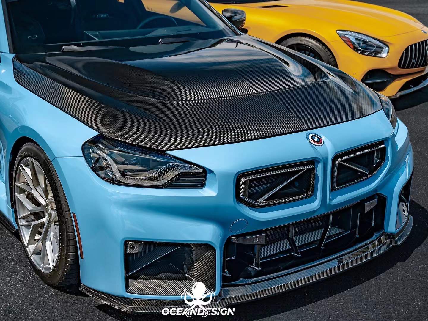 2023-2025 BMW G87 M2 AP Style Dry Carbon Fiber Lower Front Lip Spoiler