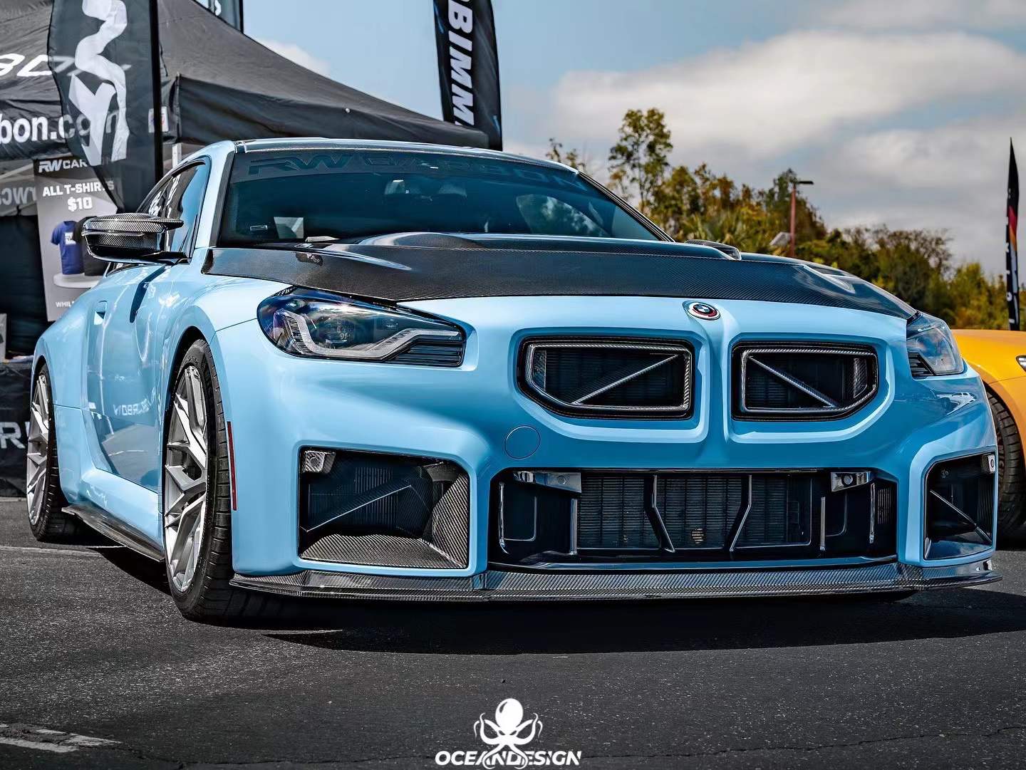 2023-2025 BMW G87 M2 AP Style Dry Carbon Fiber Lower Front Lip Spoiler
