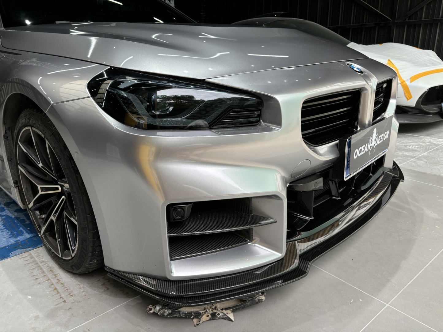 2023-2025 BMW G87 M2 AP Style Dry Carbon Fiber Lower Front Lip Spoiler