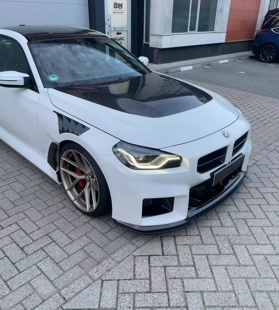 2023-2025 BMW G87 M2 AP Style Dry Carbon Fiber Lower Front Lip Spoiler
