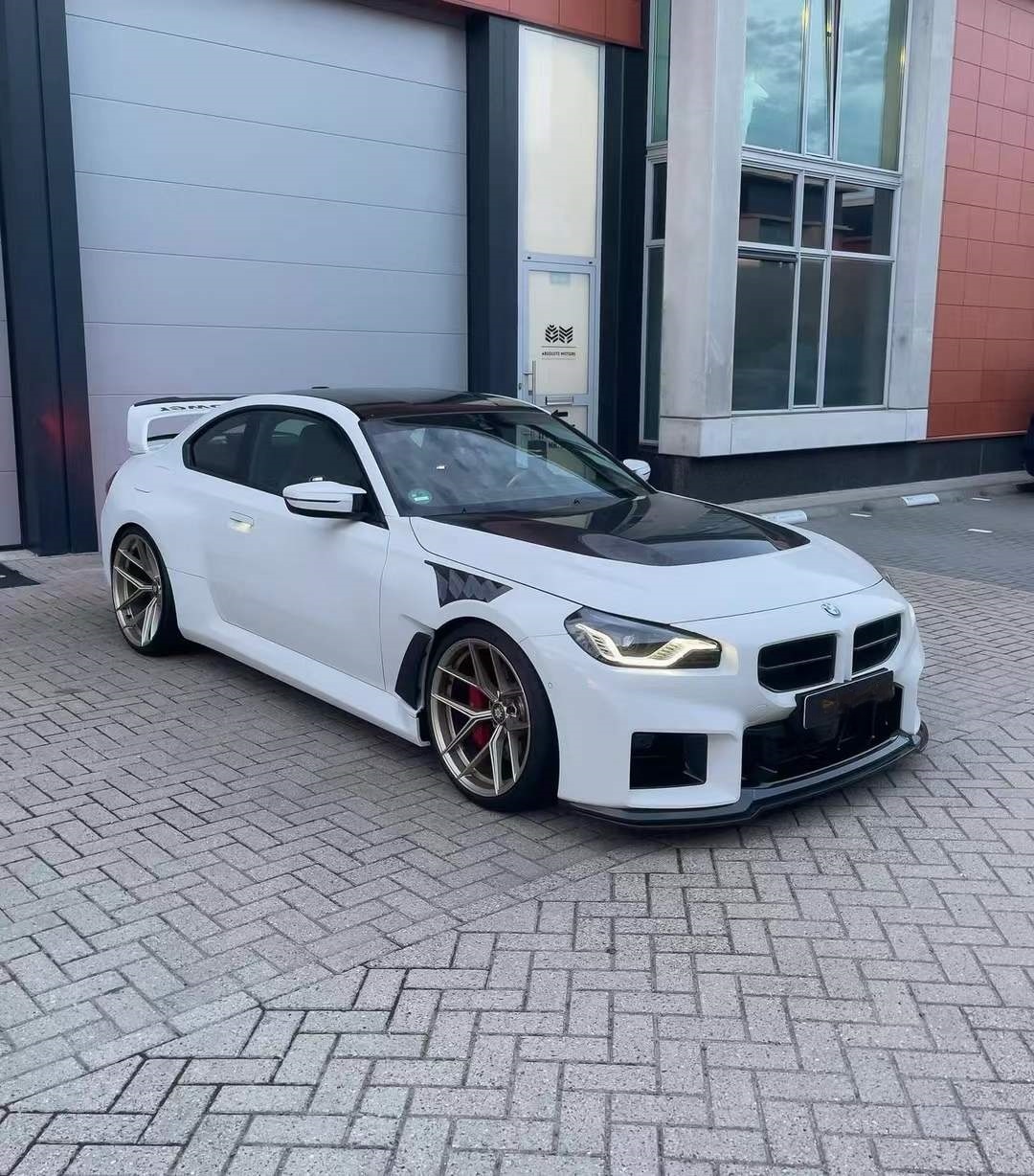 2023-2025 BMW G87 M2 AP Style Dry Carbon Fiber Lower Front Lip Spoiler