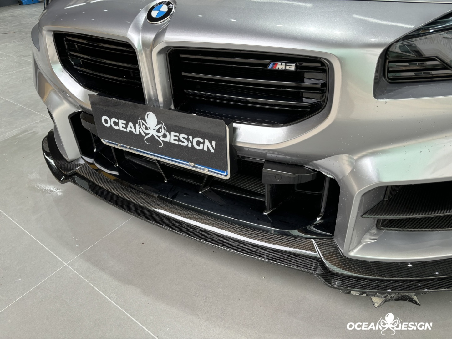 2023-2025 BMW G87 M2 AP Style Dry Carbon Fiber Upper Front Lip Spoiler