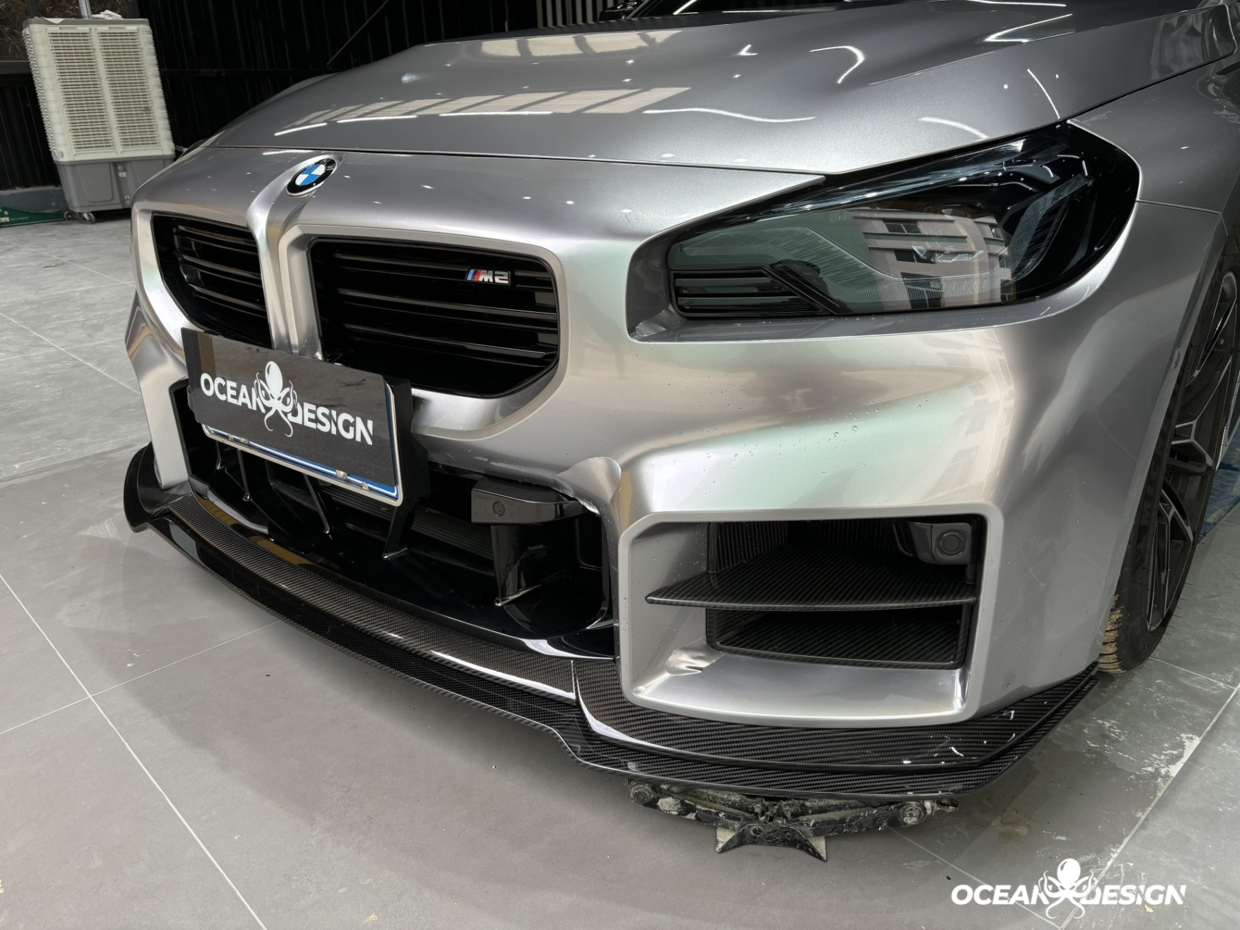 2023-2025 BMW G87 M2 AP Style Dry Carbon Fiber Lower Front Lip Spoiler