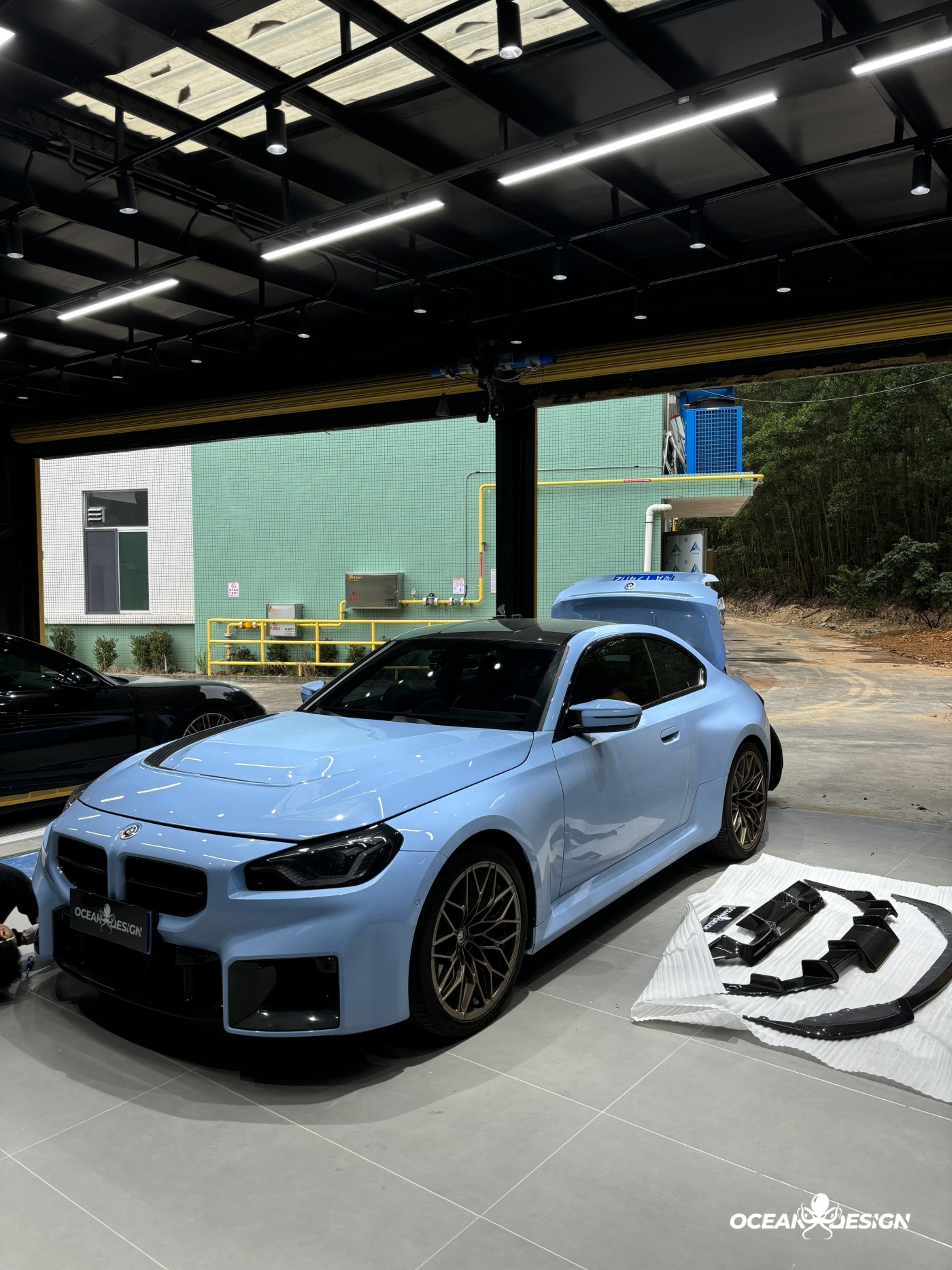 2023-2025 BMW G87 M2 AP Style Dry Carbon Fiber Upper Front Lip Spoiler