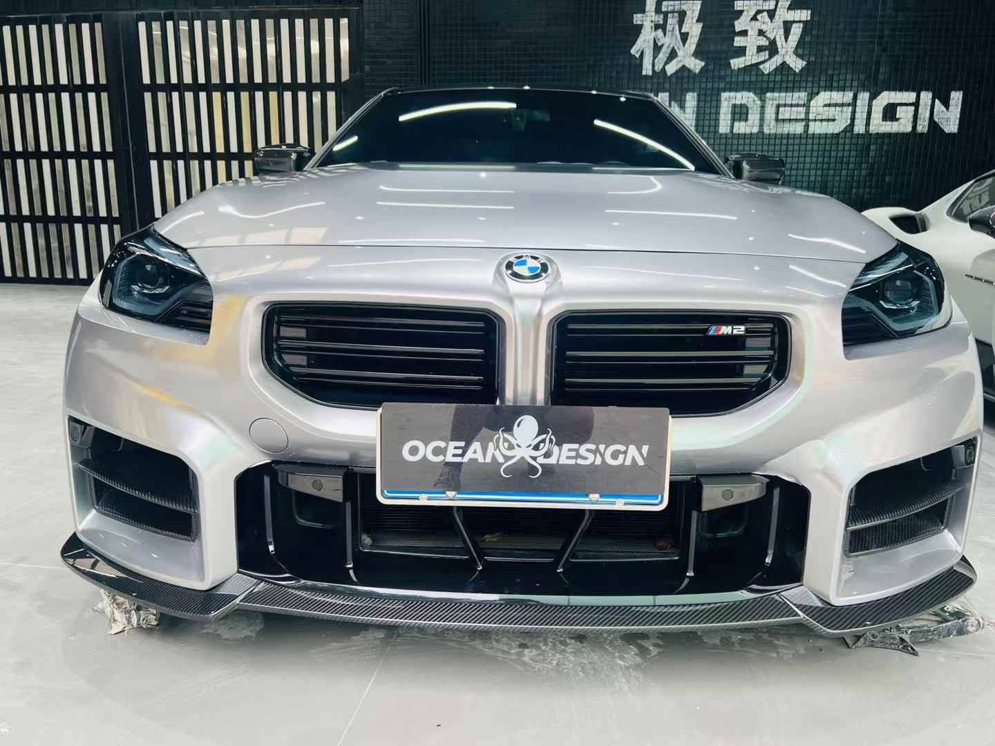 2023-2025 BMW G87 M2 AP Style Dry Carbon Fiber Upper Front Lip Spoiler