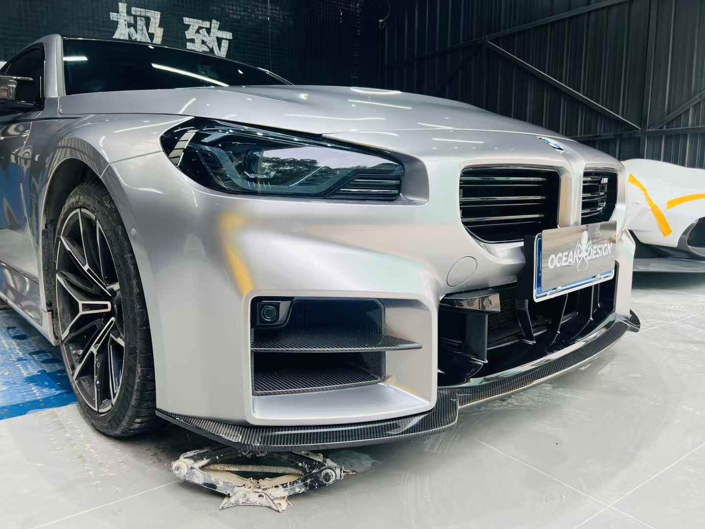 2023-2025 BMW G87 M2 AP Style Dry Carbon Fiber Upper Front Lip Spoiler