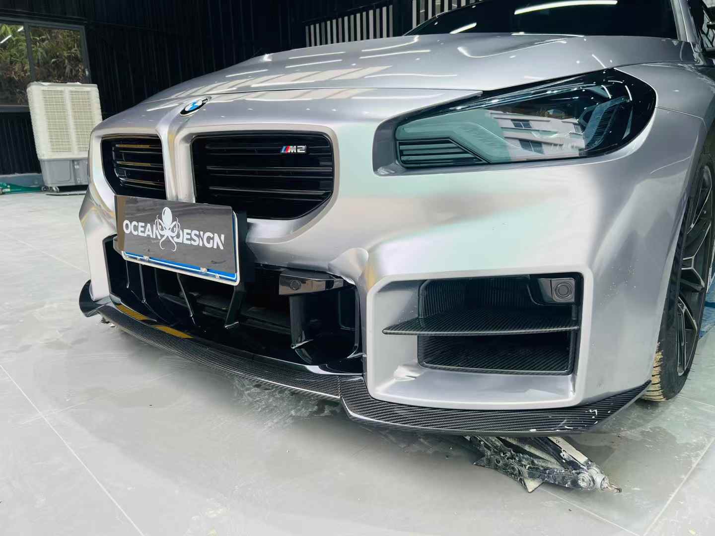 2023-2025 BMW G87 M2 AP Style Dry Carbon Fiber Upper Front Lip Spoiler