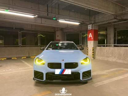 2023-2025 BMW G87 M2 AP Style Dry Carbon Fiber Upper Front Lip Spoiler