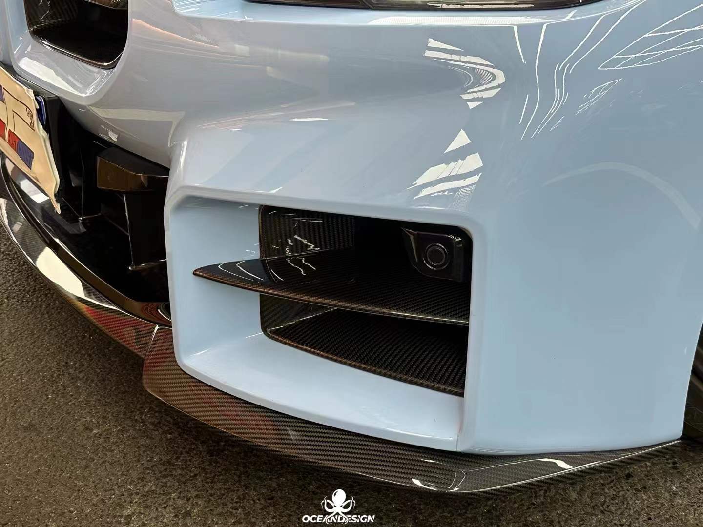 2023-2025 BMW G87 M2 AP Style Dry Carbon Fiber Upper Front Lip Spoiler