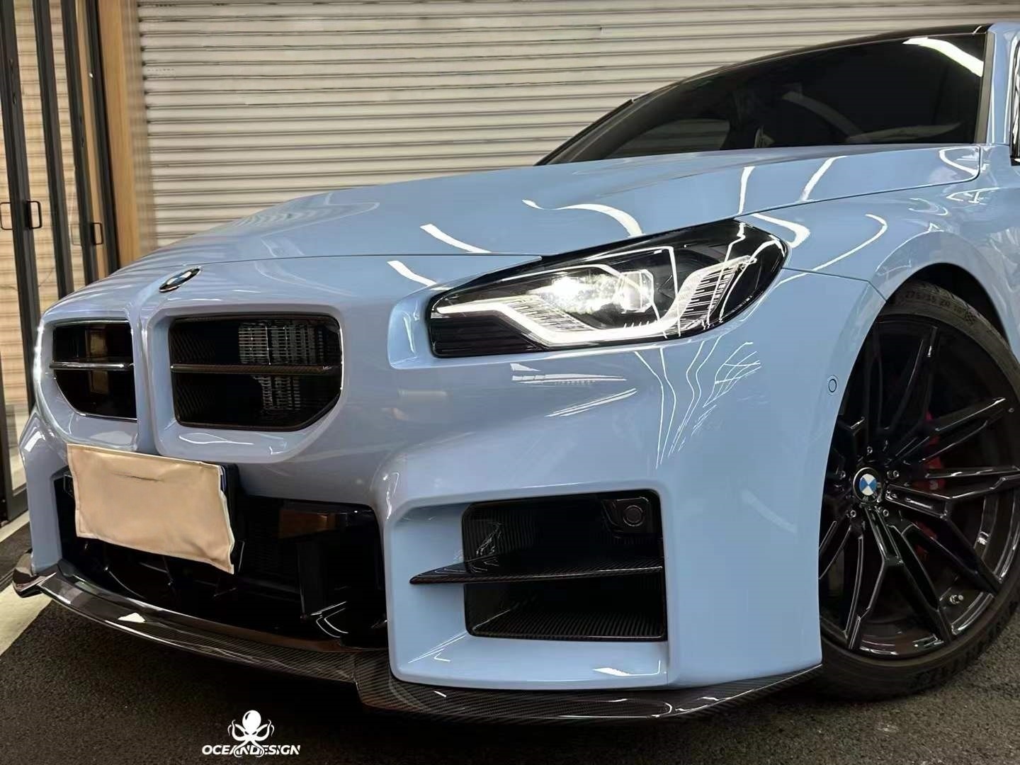 2023-2025 BMW G87 M2 AP Style Dry Carbon Fiber Upper Front Lip Spoiler