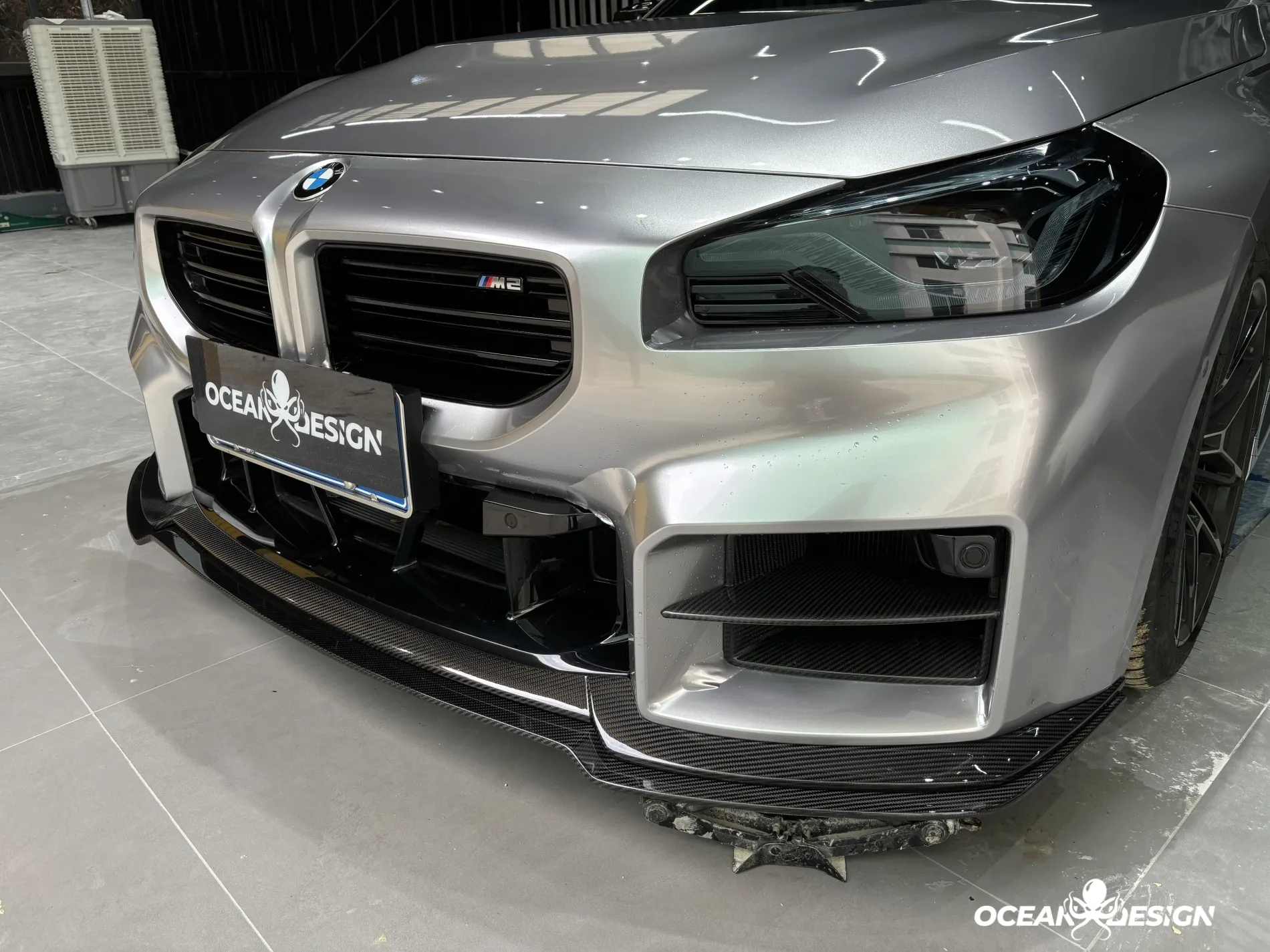 2023-2025 BMW G87 M2 AP Style Dry Carbon Fiber Upper Front Lip Spoiler