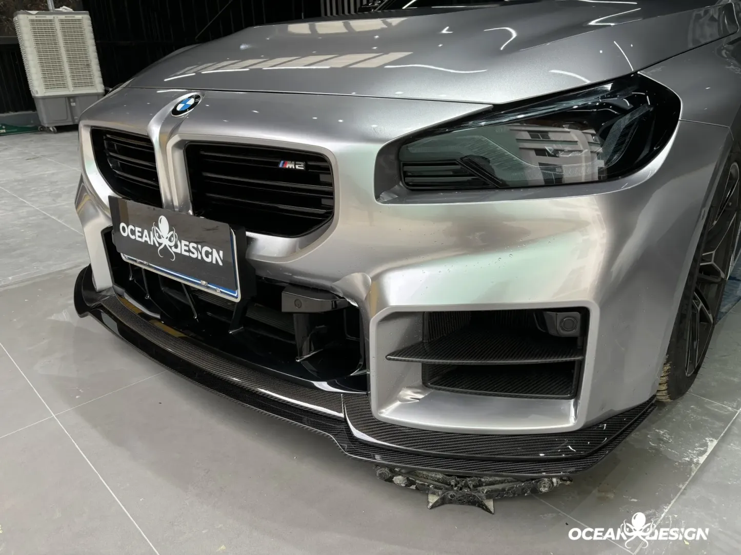 2023-2025 BMW G87 M2 AP Style Dry Carbon Fiber Upper Front Lip Spoiler