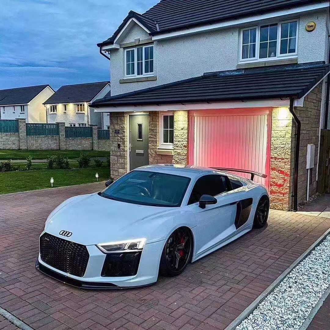 2021–2023 Audi R8 Coupe V Style Front Lip Splitter Dry Carbon Fiber