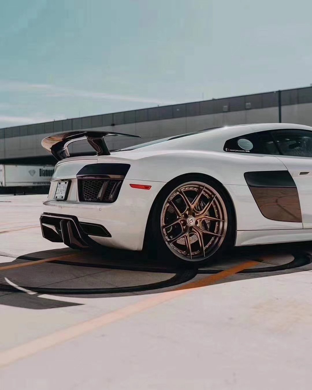2021–2023 Audi R8 Coupe V Style Rear Diffuser Dry Carbon Fiber