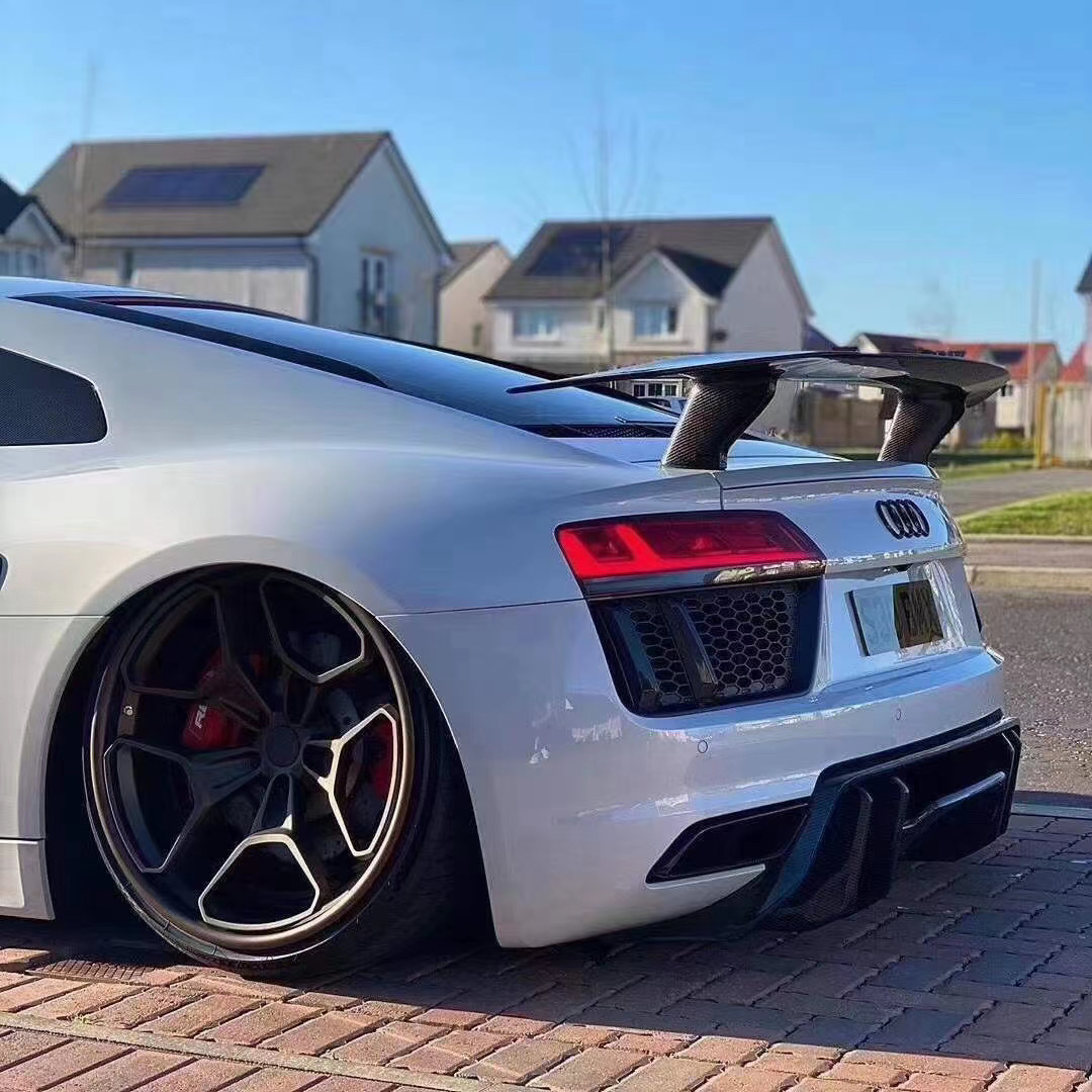 2021–2023 Audi R8 Coupe V Style Rear Spoiler Wing Dry Carbon Fiber