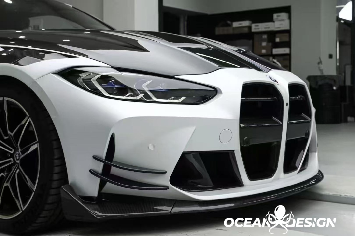 2021–2025 BMW M3 (G80) / M4 (G82) CSL Style Front Lip Splitter– Dry Carbon Fiber