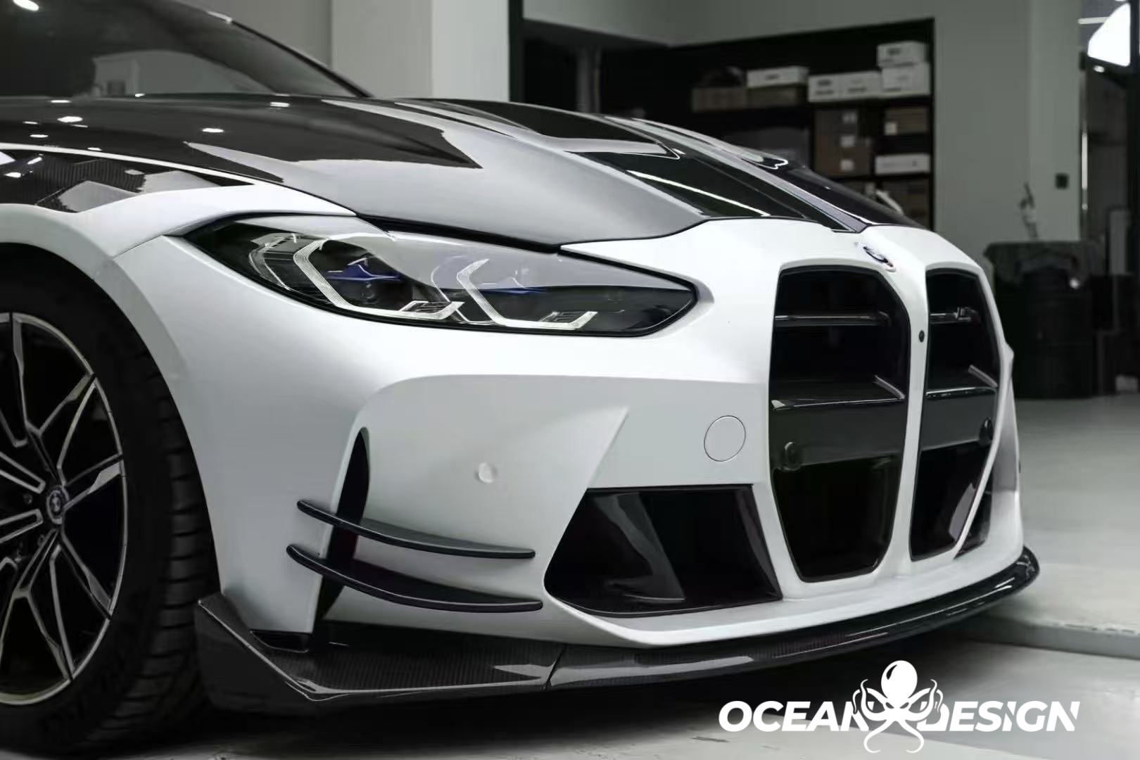 2021–2025 BMW M3 (G80) / M4 (G82) CSL Style Front Lip Splitter– Dry Carbon Fiber