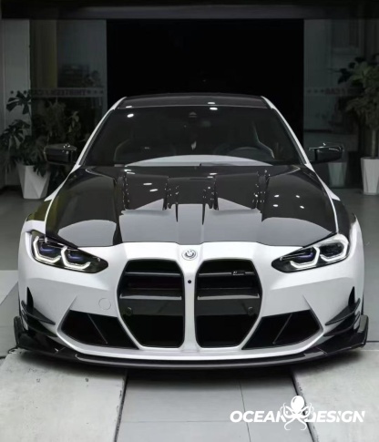 2021–2025 BMW M3 (G80) / M4 (G82) CSL Style Front Lip Splitter– Dry Carbon Fiber