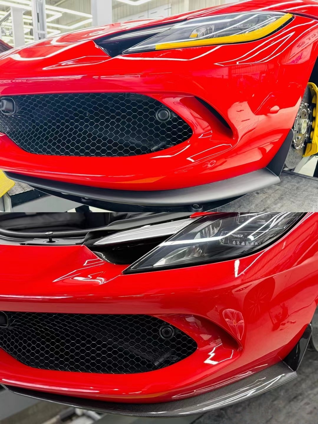 2022- Up Ferrari 296 GTB & GTS Type F171 Front Bumper Protectors Dry Carbon Fiber OEM Series Bodykit