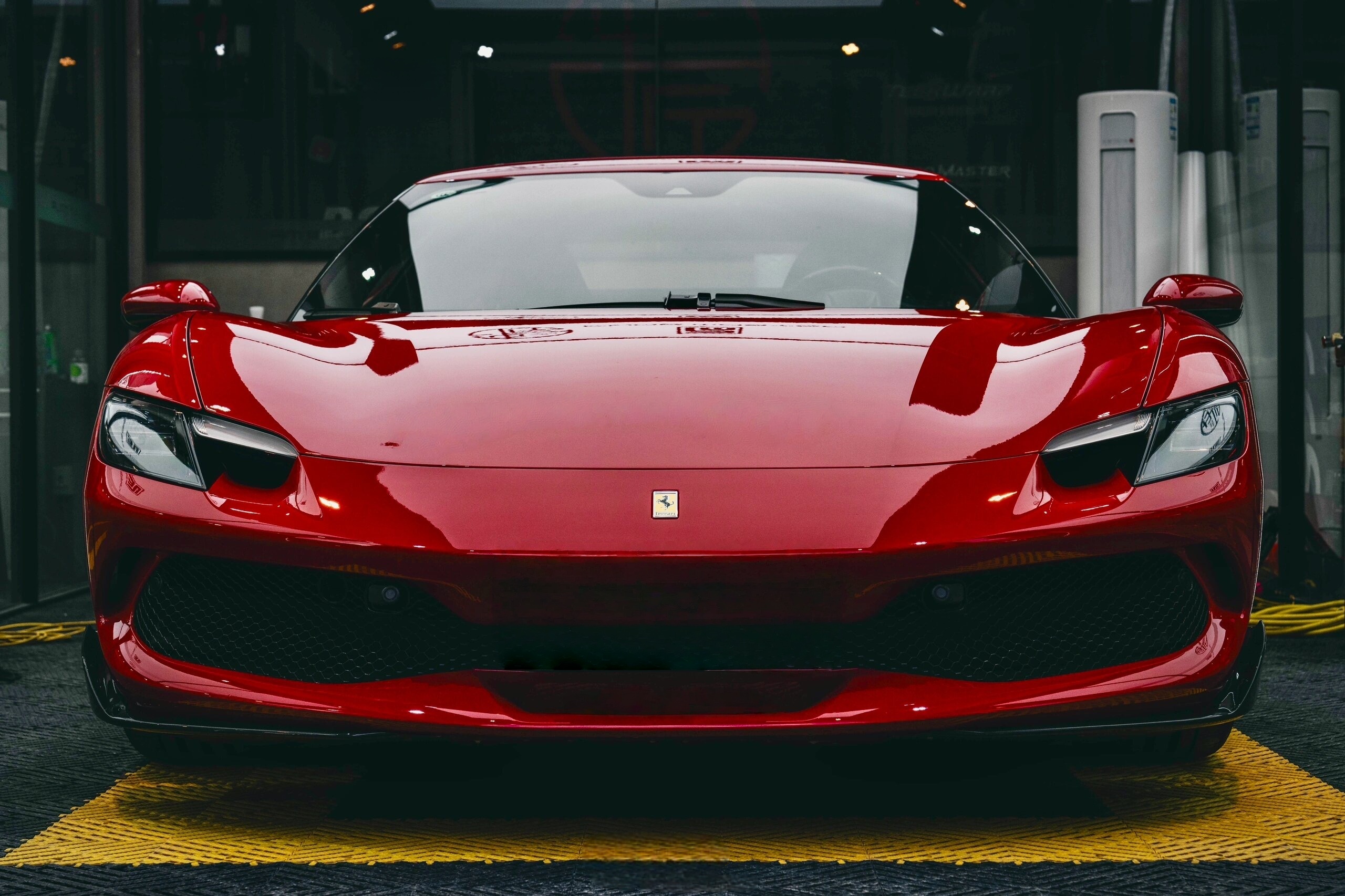 2022- Up Ferrari 296 GTB & GTS Type F171 Front Bumper Protectors Dry Carbon Fiber OEM Series Bodykit