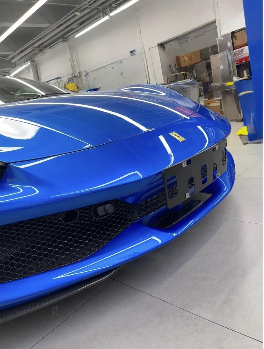 2022- Up Ferrari 296 GTB & GTS Type F171 Front Bumper Protectors Dry Carbon Fiber OEM Series Bodykit