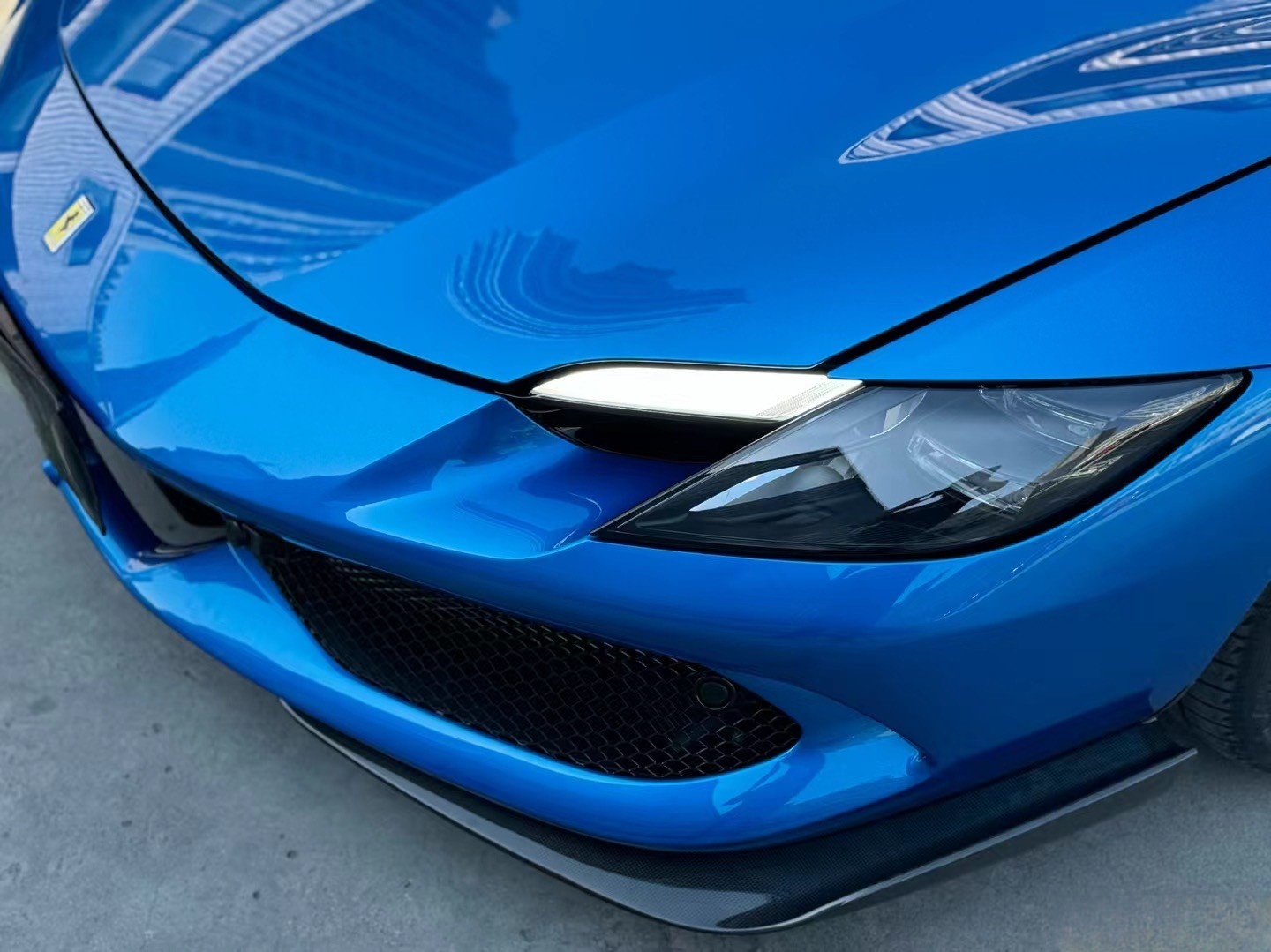 2022- Up Ferrari 296 GTB & GTS Type F171 Front Bumper Protectors Dry Carbon Fiber OEM Series Bodykit
