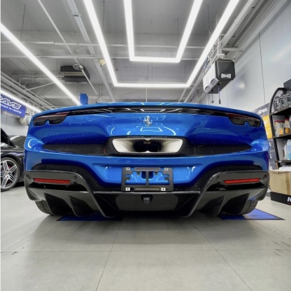 2022- Up Ferrari 296 GTB & GTS(F171) Rear Diffuser Dry Carbon Fiber OEM Series Bodykit