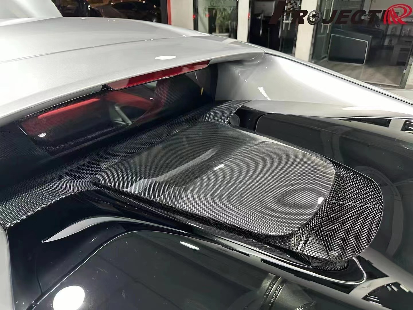 2022- Up Ferrari 296 GTB & GTS(F171) Rear Hood Bonnet Dry Carbon Fiber OEM Series Bodykit