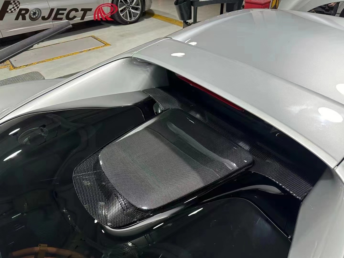 2022- Up Ferrari 296 GTB & GTS(F171) Rear Hood Bonnet Dry Carbon Fiber OEM Series Bodykit