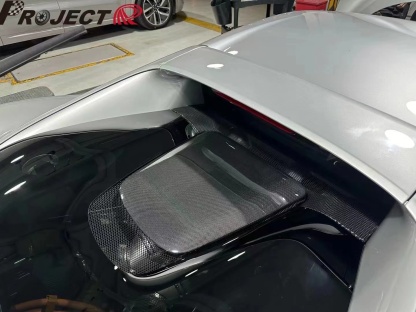 2022- Up Ferrari 296 GTB & GTS(F171) Rear Hood Bonnet Dry Carbon Fiber OEM Series Bodykit
