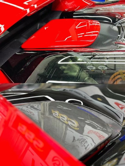 2022- Up Ferrari 296 GTB & GTS(F171) Rear Hood Bonnet Dry Carbon Fiber OEM Series Bodykit