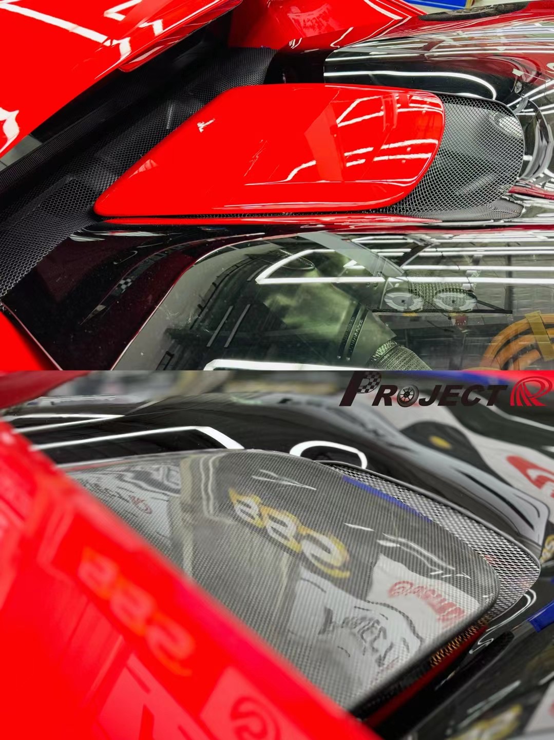 Ferrari 296 OEM Style Dry Carbon Parts - styling view