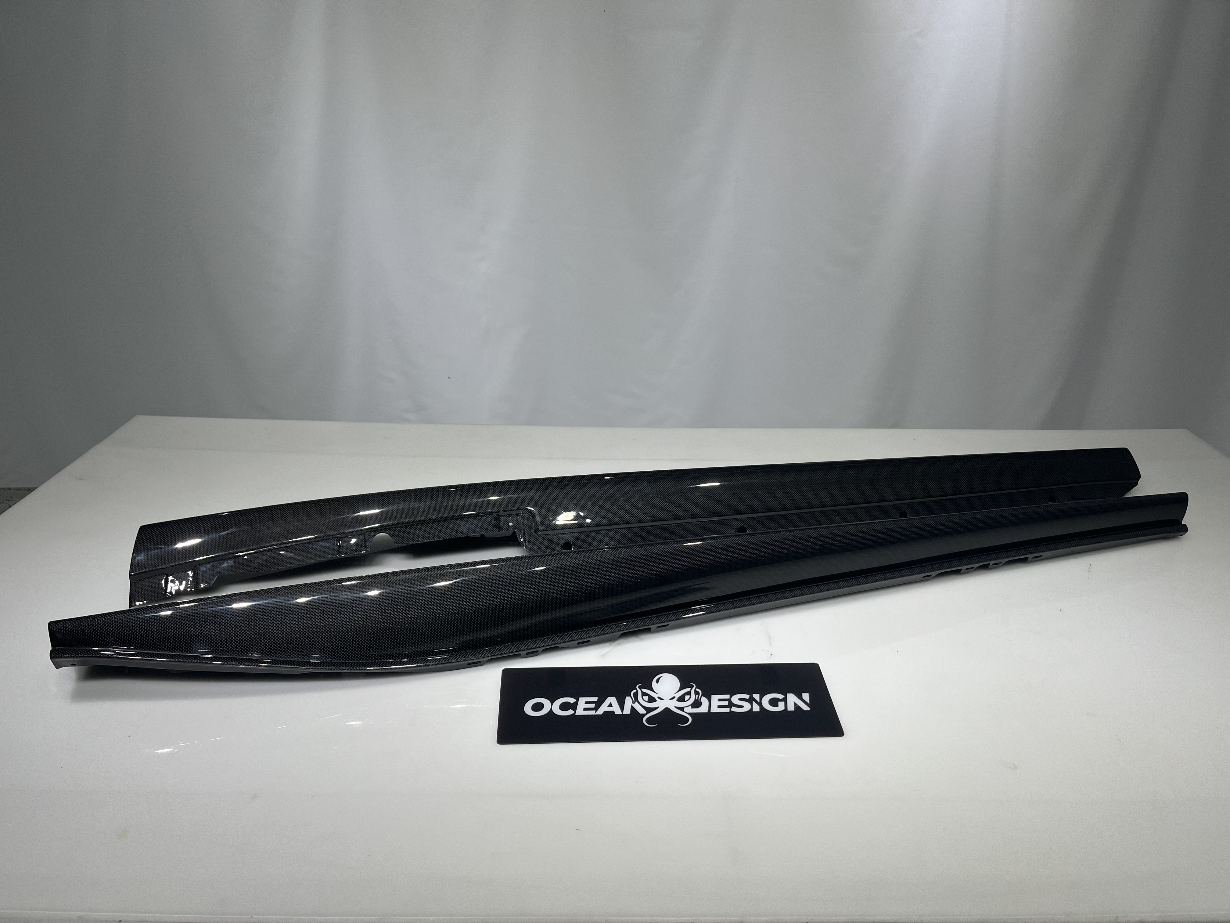 2022- Up Ferrari 296 GTB & GTS F171 Side Skirts Dry Carbon Fiber OEM Series Bodykit