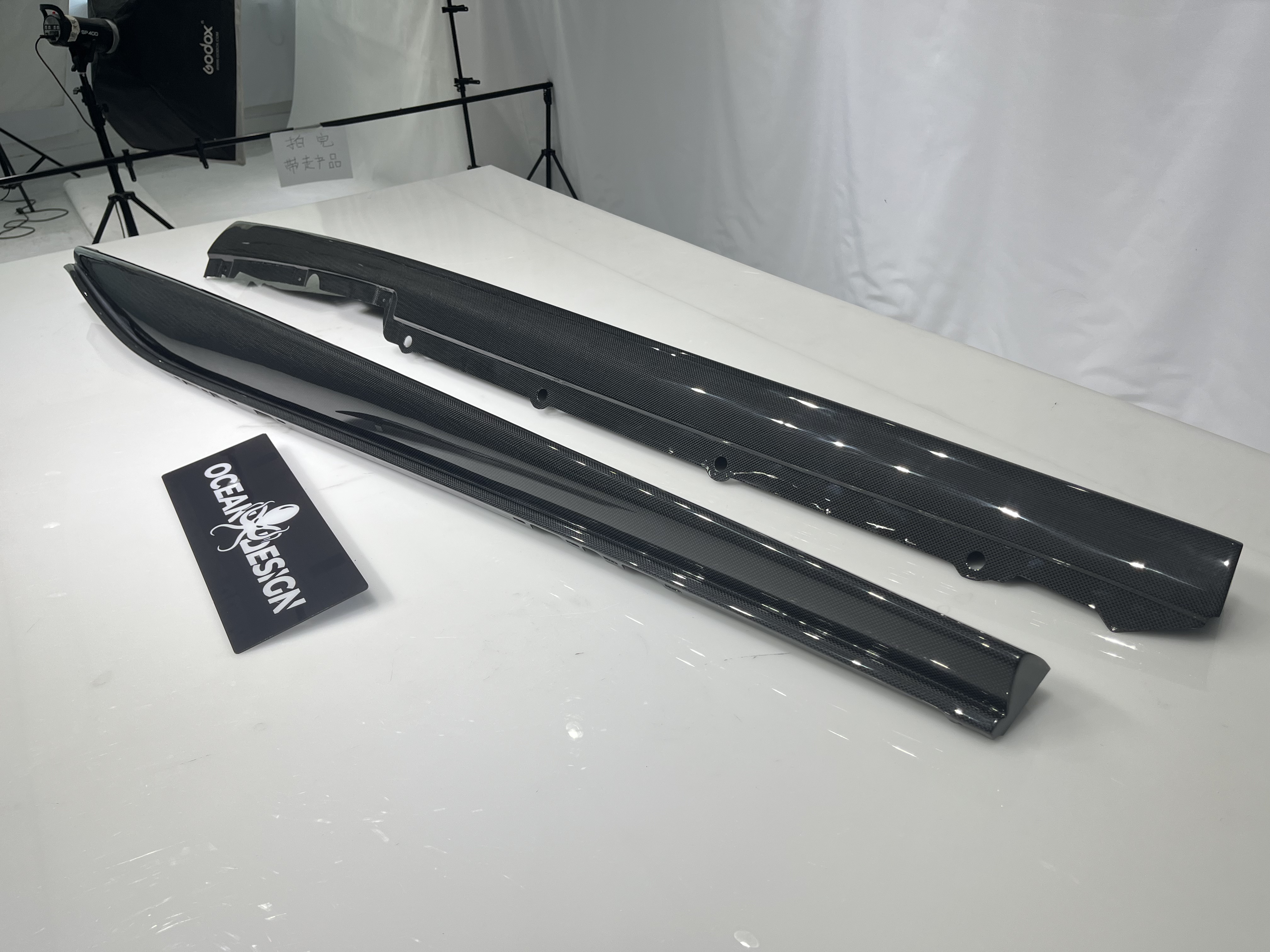 2022- Up Ferrari 296 GTB & GTS F171 Side Skirts Dry Carbon Fiber OEM Series Bodykit