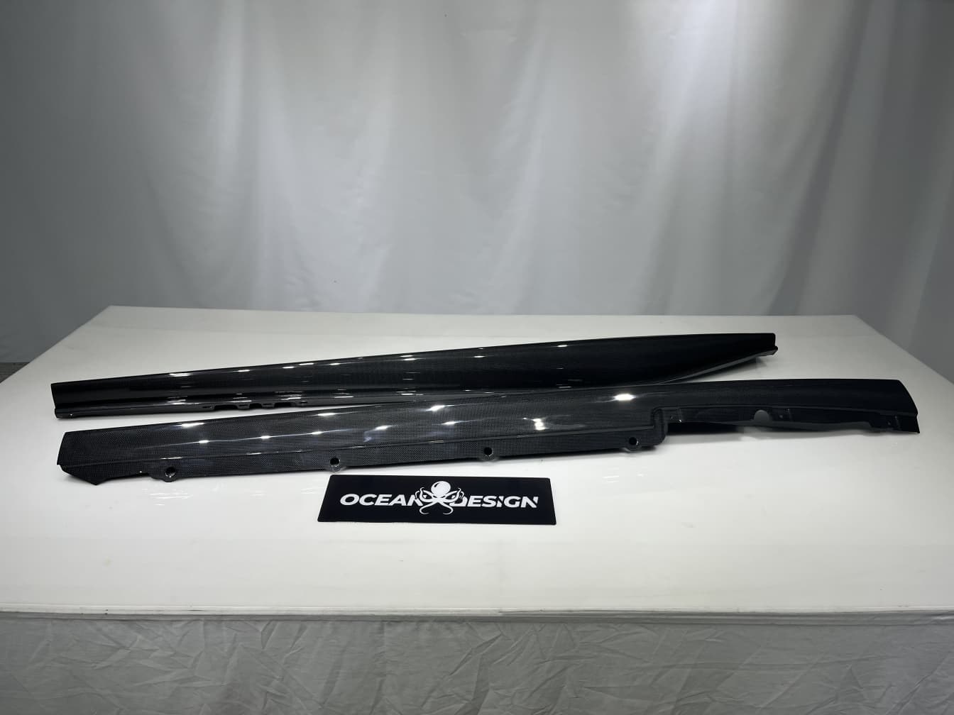 2022- Up Ferrari 296 GTB & GTS F171 Side Skirts Dry Carbon Fiber OEM Series Bodykit
