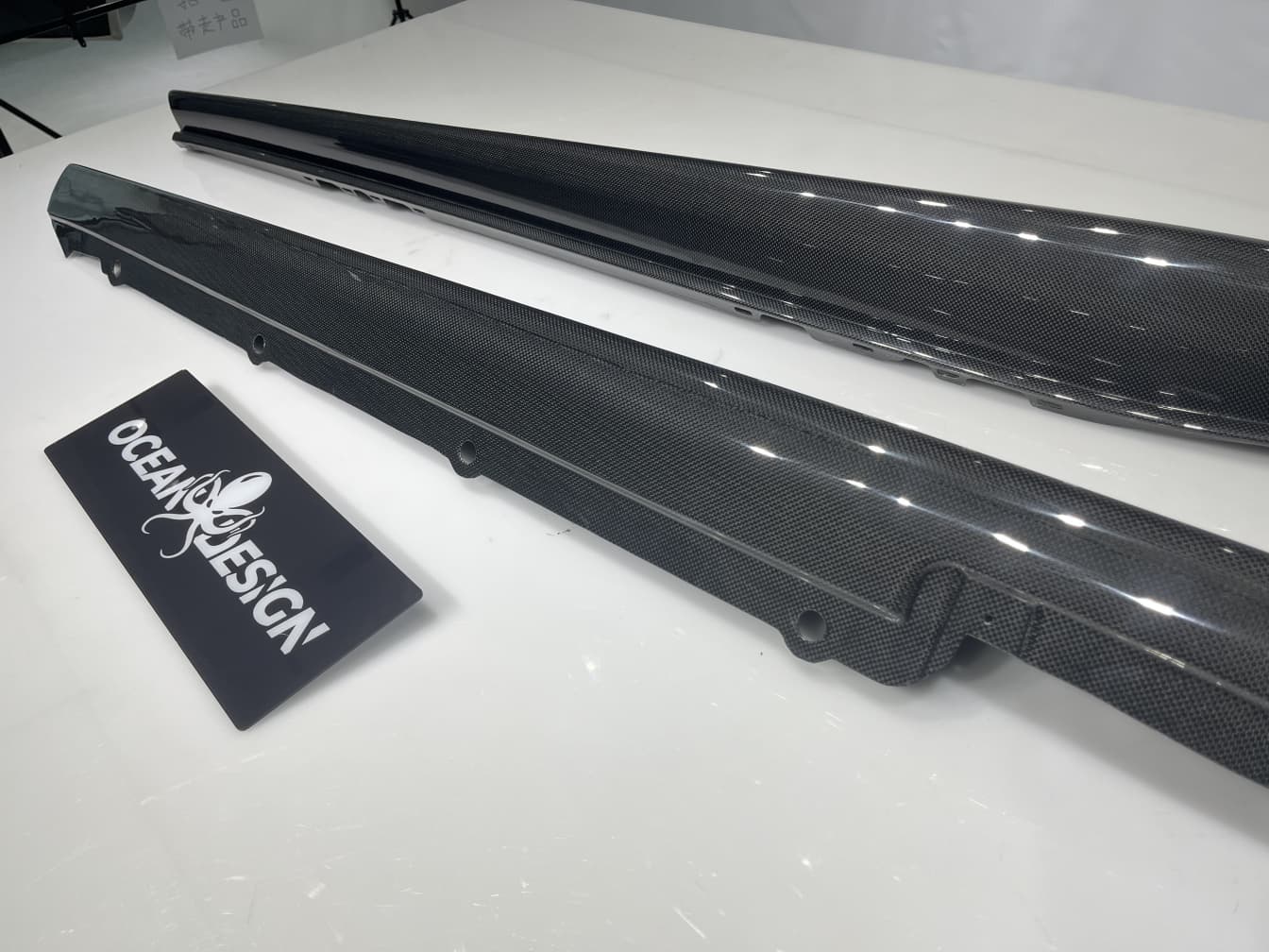 2022- Up Ferrari 296 GTB & GTS F171 Side Skirts Dry Carbon Fiber OEM Series Bodykit