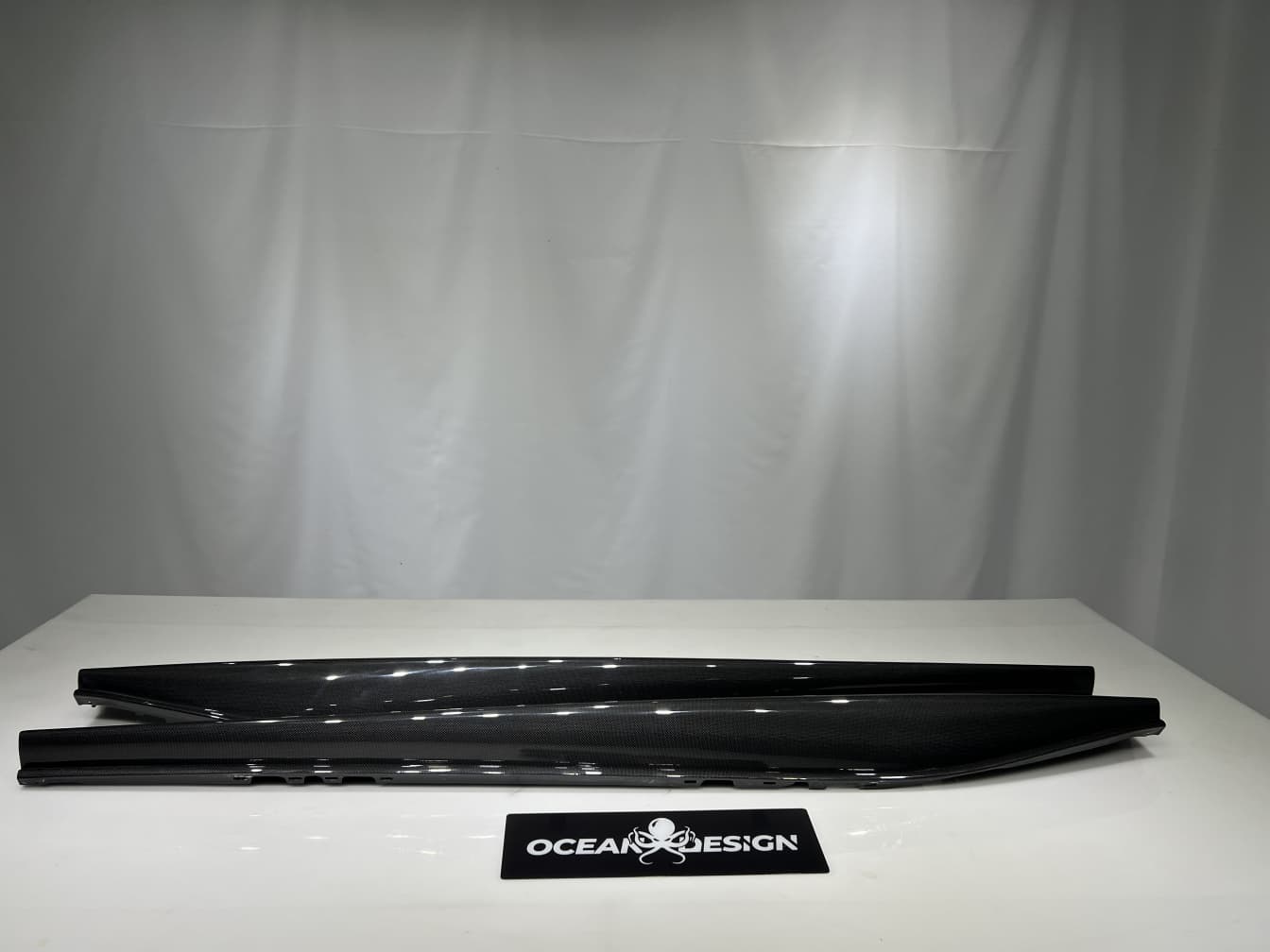 2022- Up Ferrari 296 GTB & GTS F171 Side Skirts Dry Carbon Fiber OEM Series Bodykit